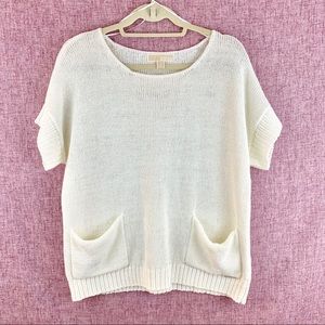 Michael Kors Off White Pullover Boxy Sweater M
